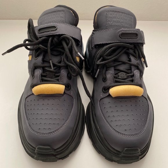 Margiela Retro Fit Nylon Grey Dad Bulky Sneakers - Picture 2 of 10